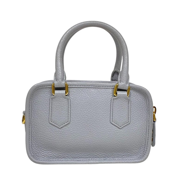ミュウミュウ miu miu アルカディ レザーバッグ 5BB123 パープルグレー ゴールド金具 レディース ハンドバッグ ショルダーバッグ