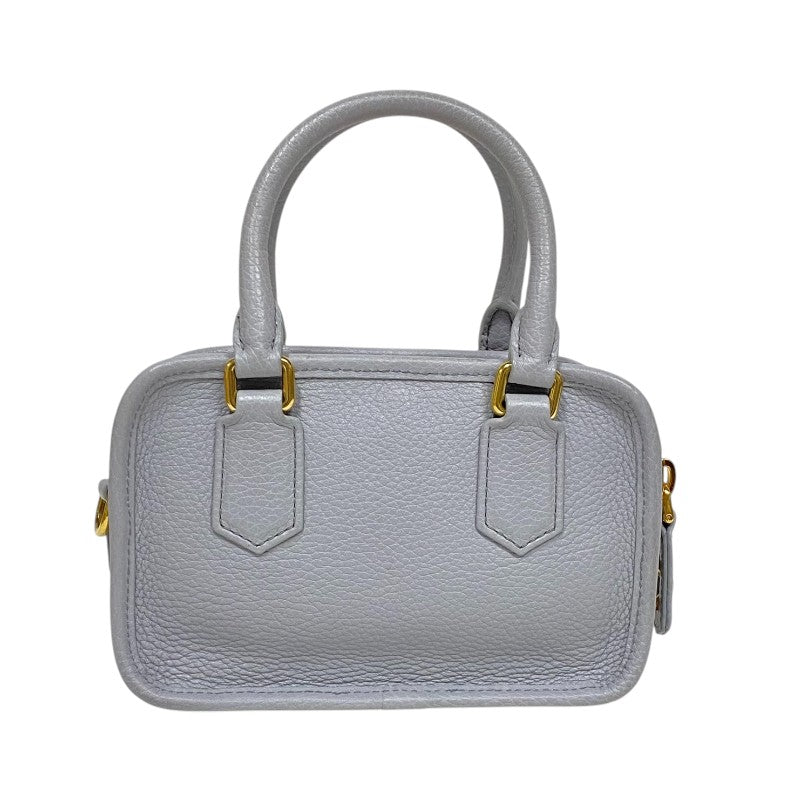 ミュウミュウ miu miu アルカディ レザーバッグ 5BB123 パープルグレー ゴールド金具 レディース ハンドバッグ ショルダーバッグ