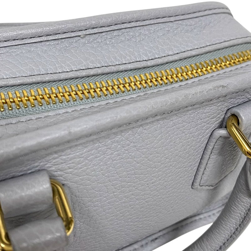 ミュウミュウ miu miu アルカディ レザーバッグ 5BB123 パープルグレー ゴールド金具 レディース ハンドバッグ ショルダーバッグ