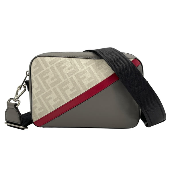フェンディ FENDI ズッカクロスボディバッグ 7M0286 グレー PVC/レザー レディース ボディバッグ