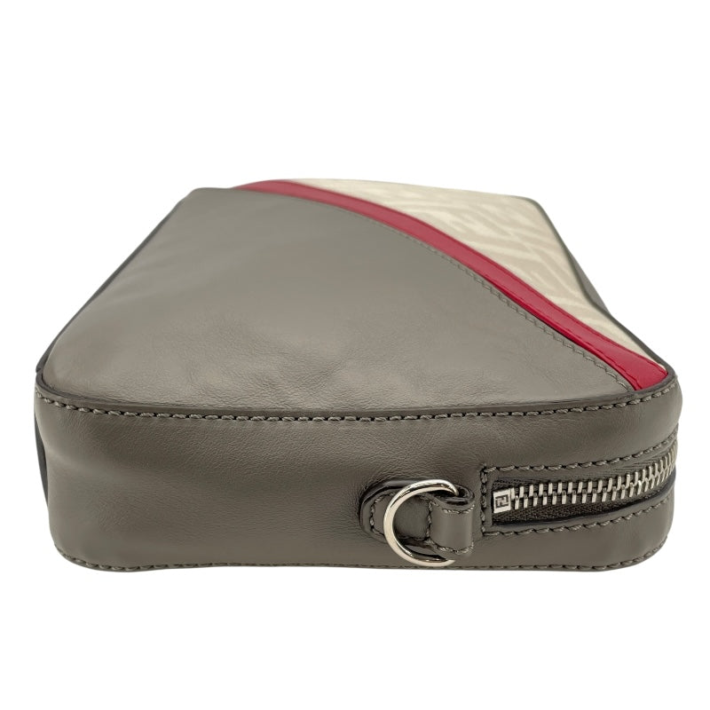 フェンディ FENDI ズッカクロスボディバッグ 7M0286 グレー PVC/レザー レディース ボディバッグ