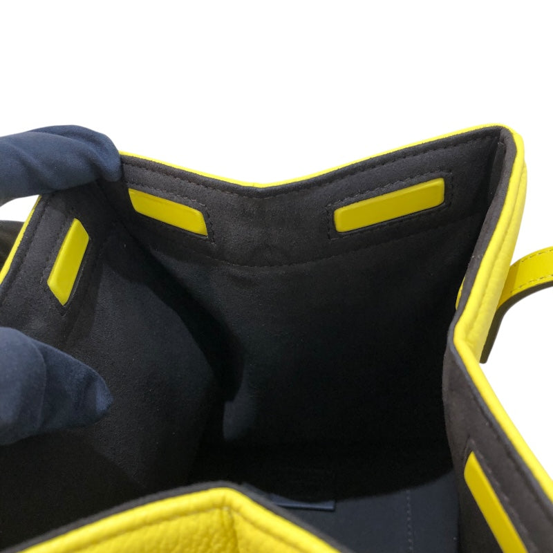 フェンディ FENDI オリガミ　ミニ 8BS083 イエロー カーフレザー レディース ショルダーバッグ