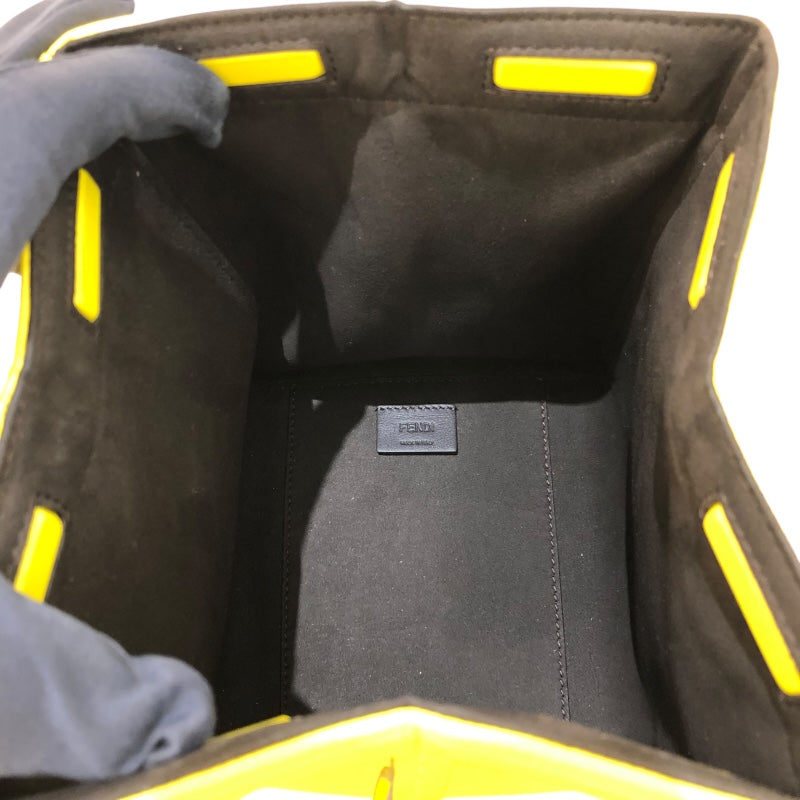 フェンディ FENDI オリガミ　ミニ 8BS083 イエロー カーフレザー レディース ショルダーバッグ