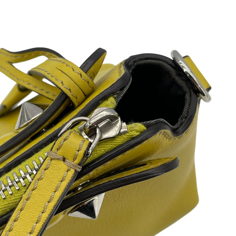 フェンディ FENDI バイザウェイミニ 8BL135 イエロー SV金具 カーフ レディース ショルダーバッグ