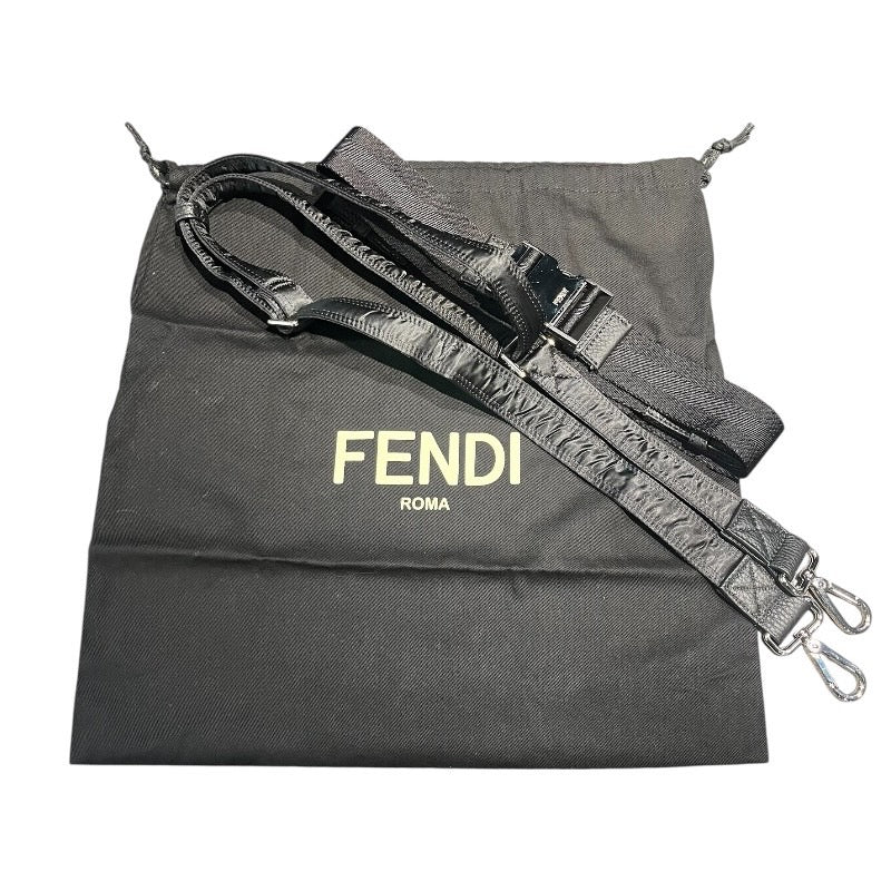 フェンディ FENDI マンマバゲット マルチポケット 8BR808 ブラック エコナイロン レディース ショルダーバッグ
