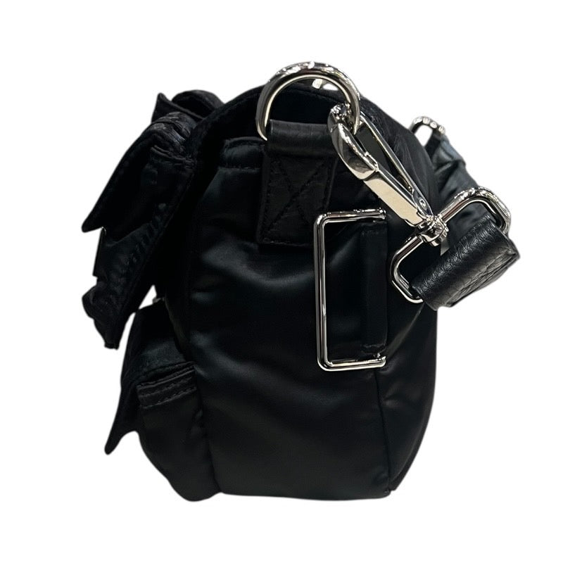 フェンディ FENDI マンマバゲット マルチポケット 8BR808 ブラック エコナイロン レディース ショルダーバッグ