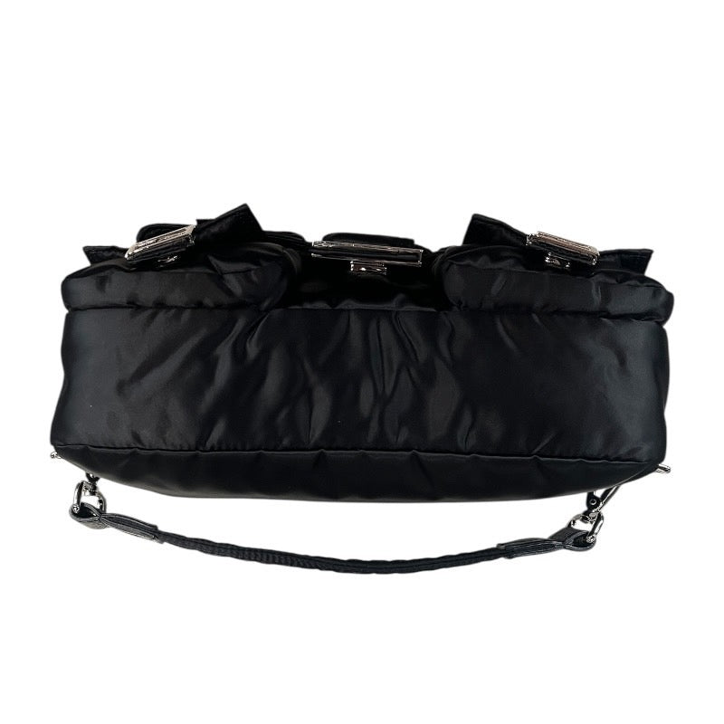フェンディ FENDI マンマバゲット マルチポケット 8BR808 ブラック エコナイロン レディース ショルダーバッグ