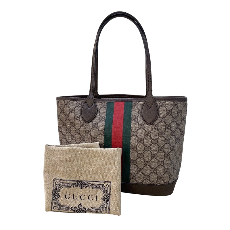 グッチ GUCCI シェリーライン トートバッグ 726762 ベージュ×グリーン×レッド GGスプリーム レディース トートバッグ