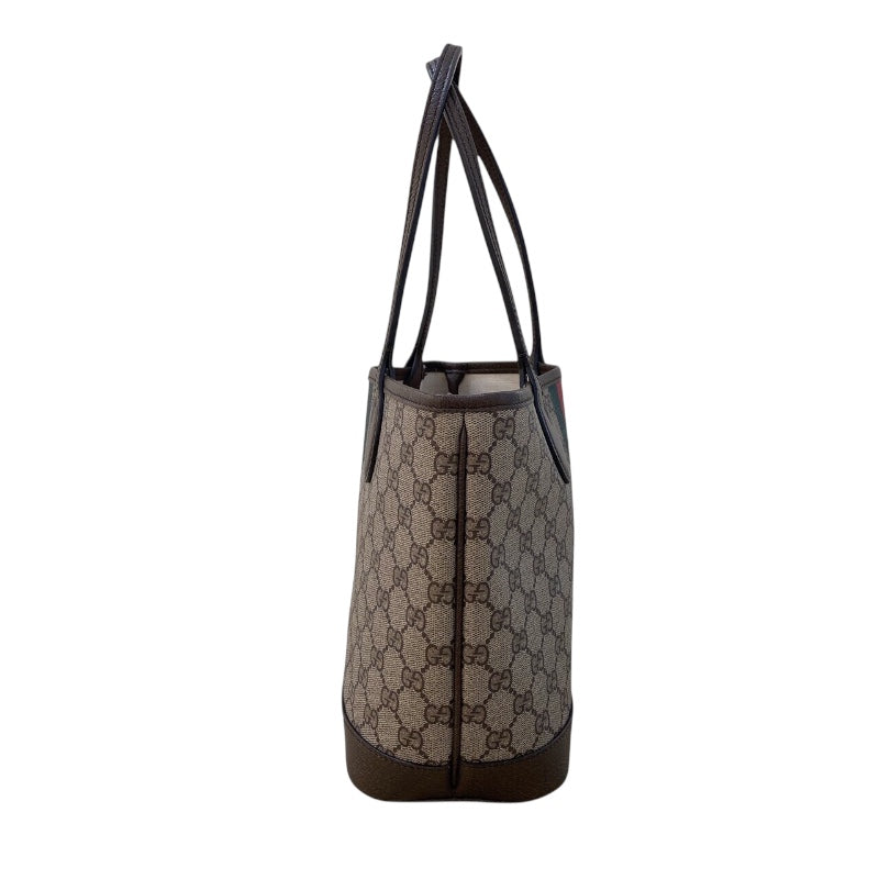 グッチ GUCCI シェリーライン トートバッグ 726762 ベージュ×グリーン×レッド GGスプリーム レディース トートバッグ