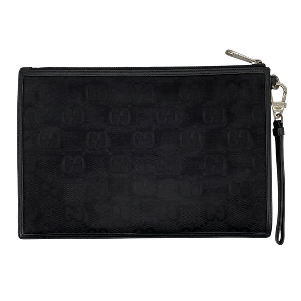 グッチ GUCCI オフザグリッドフラットポーチ 625598 ブラック GGアイロン レディース ポーチ
