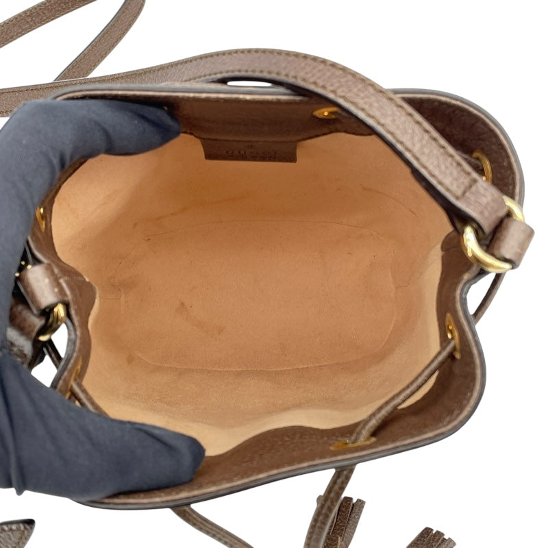 グッチ GUCCI GGスプリームミニバケットバッグ 550620 ブラウン GGスプリームキャンバス レディース ショルダーバッグ