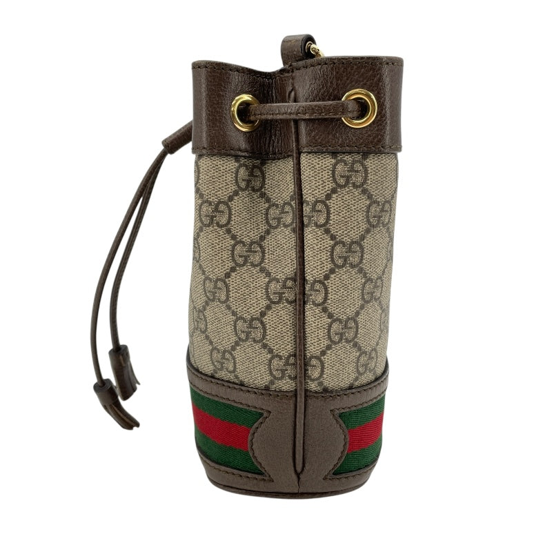 グッチ GUCCI GGスプリームミニバケットバッグ 550620 ブラウン GGスプリームキャンバス レディース ショルダーバッグ