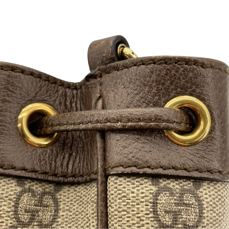 グッチ GUCCI GGスプリームミニバケットバッグ 550620 ブラウン GGスプリームキャンバス レディース ショルダーバッグ