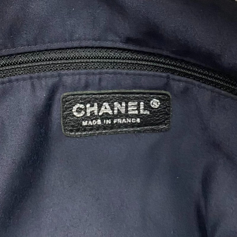 シャネル CHANEL ガールシャネル レザーショルダーバッグ ブラウン×ブラック シルバー金具 ラムスキン レディース