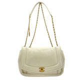 シャネル CHANEL パデットフラップバッグ AS1178 28番台 ホワイト GD金具 ラム レディース ショルダーバッグ