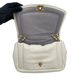 シャネル CHANEL パデットフラップバッグ AS1178 28番台 ホワイト GD金具 ラム レディース ショルダーバッグ