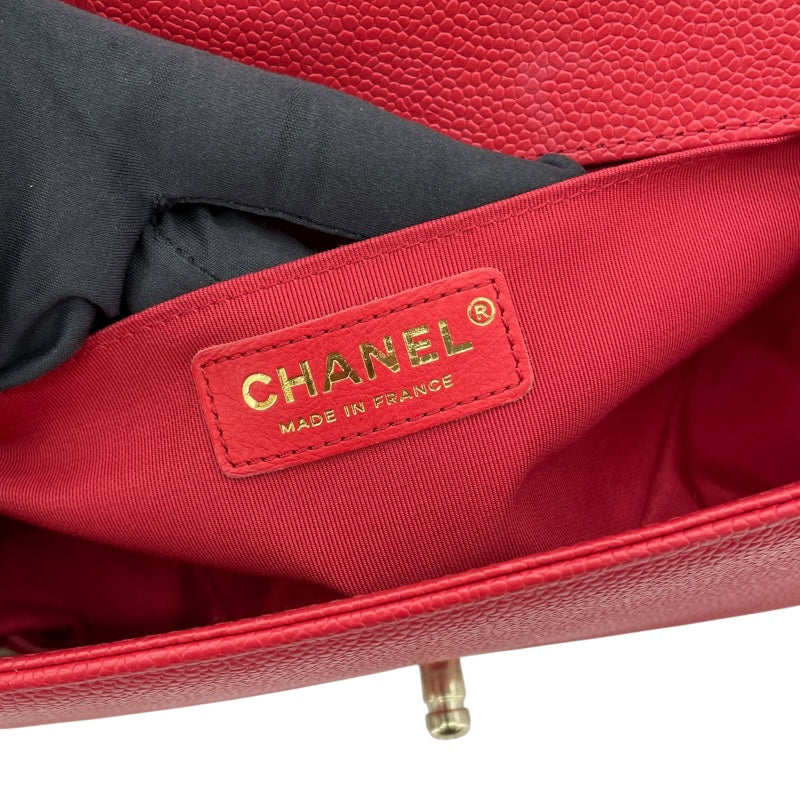 シャネル CHANEL ボーイシャネル25 A67086 29番台 レッド GD金具 ソフトキャビアスキン レディース ショルダーバッグ