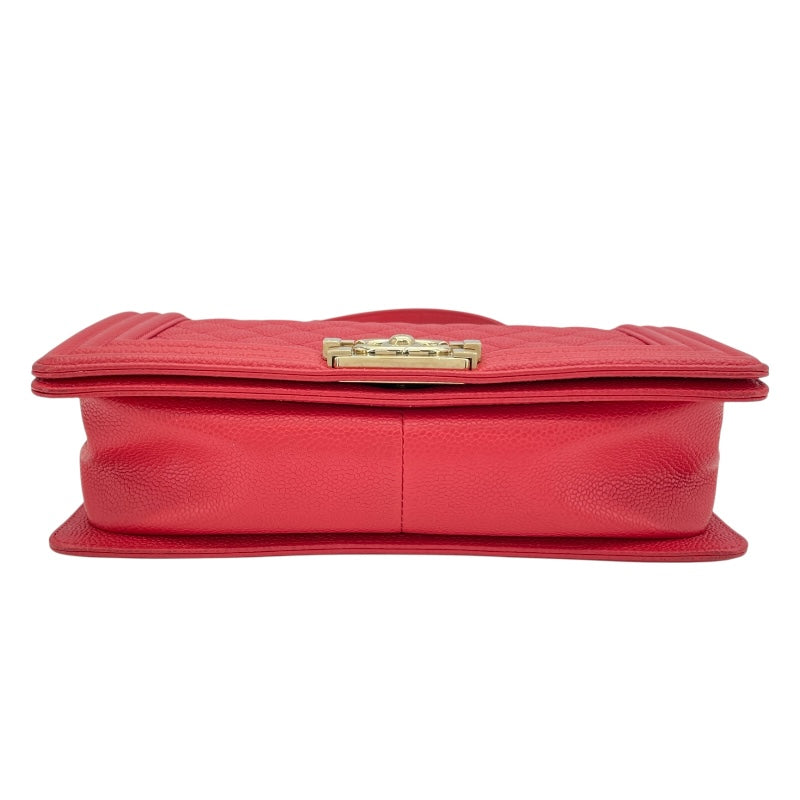 シャネル CHANEL ボーイシャネル25 A67086 29番台 レッド GD金具 ソフトキャビアスキン レディース ショルダーバッグ