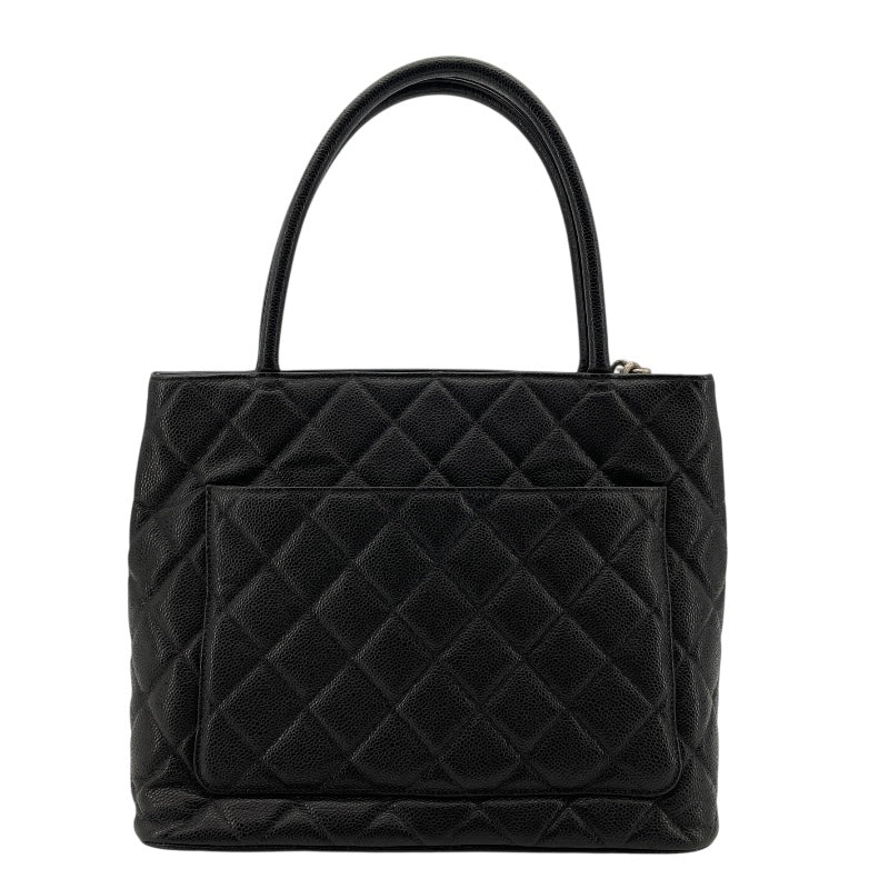 シャネル CHANEL 復刻トート A01804 7番台 ブラック SV金具 キャビアスキン レディース トートバッグ