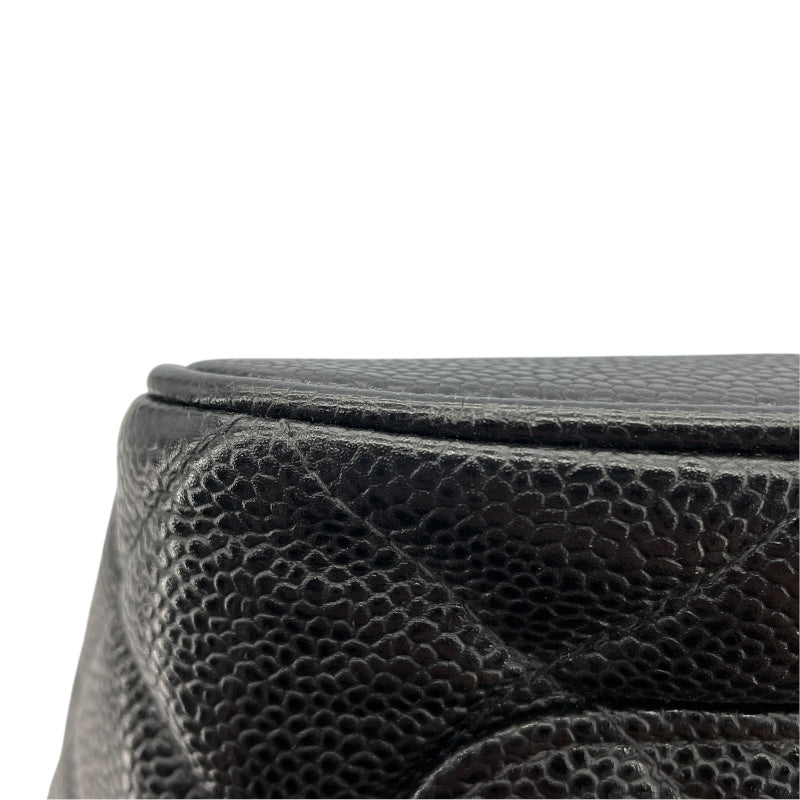 シャネル CHANEL 復刻トート A01804 7番台 ブラック SV金具 キャビアスキン レディース トートバッグ
