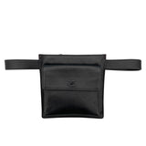 シャネル CHANEL ターンロック ベルトバッグ ブラック ラムスキン レディース ウエストバッグ