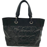 シャネル CHANEL パリビアリッツトートMM A34209 17番台 ブラック コーティングキャンバス レディース ハンドバッグ
