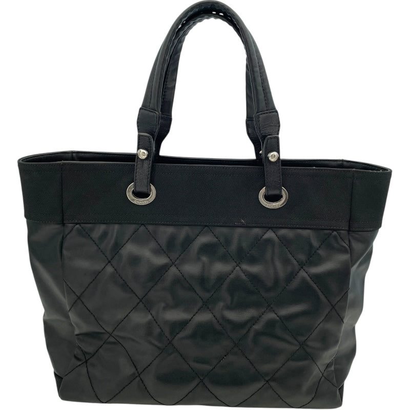 シャネル CHANEL パリビアリッツトートMM A34209 17番台 ブラック コーティングキャンバス レディース ハンドバッグ
