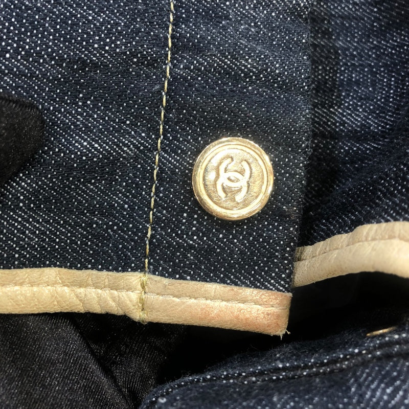 シャネル CHANEL スパークリングデニム　ココマーク　ハンドバッグ A31985 ネイビー デニム ユニセックス ハンドバッグ