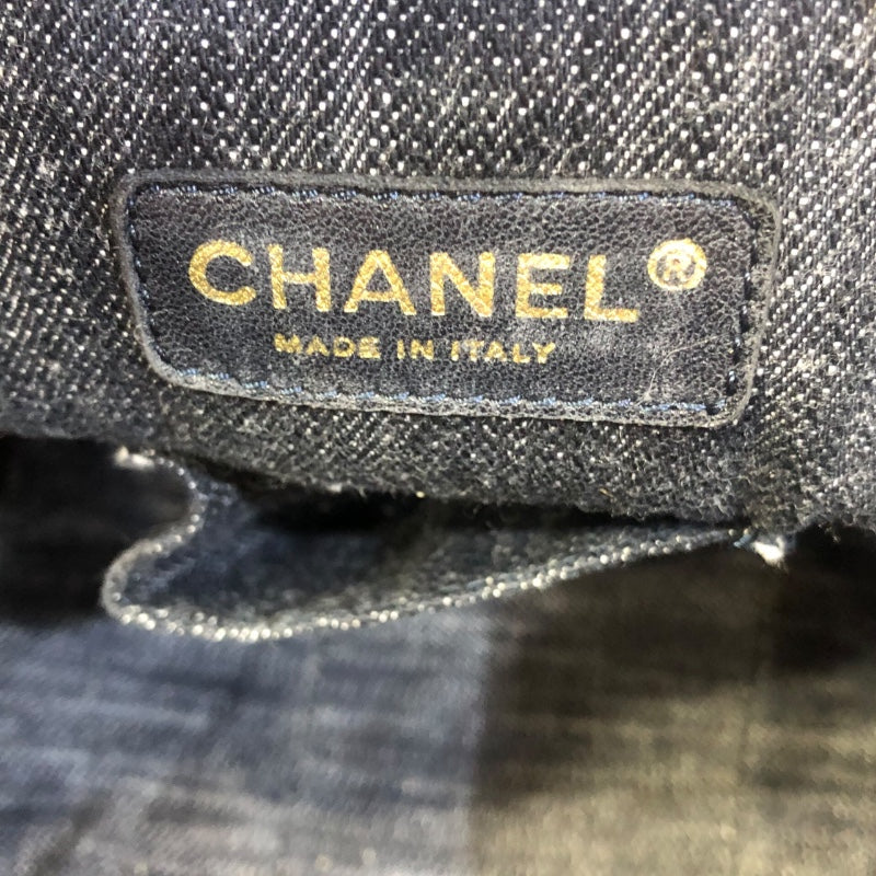 シャネル CHANEL スパークリングデニム　ココマーク　ハンドバッグ A31985 ネイビー デニム ユニセックス ハンドバッグ