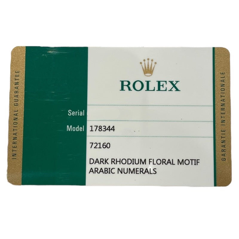 ロレックス ROLEX デイトジャスト31　フラワー 178344 シルバー ステンレススチール/K18WG レディース 腕時計