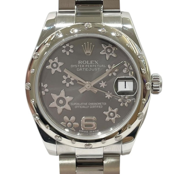 ロレックス ROLEX デイトジャスト31　フラワー 178344 シルバー ステンレススチール/K18WG レディース 腕時計