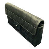 シャネル CHANEL チョコバーショルダー ブラック ナイロンジャガード レディース ショルダーバッグ