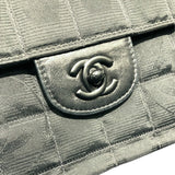 シャネル CHANEL チョコバーショルダー ブラック ナイロンジャガード レディース ショルダーバッグ