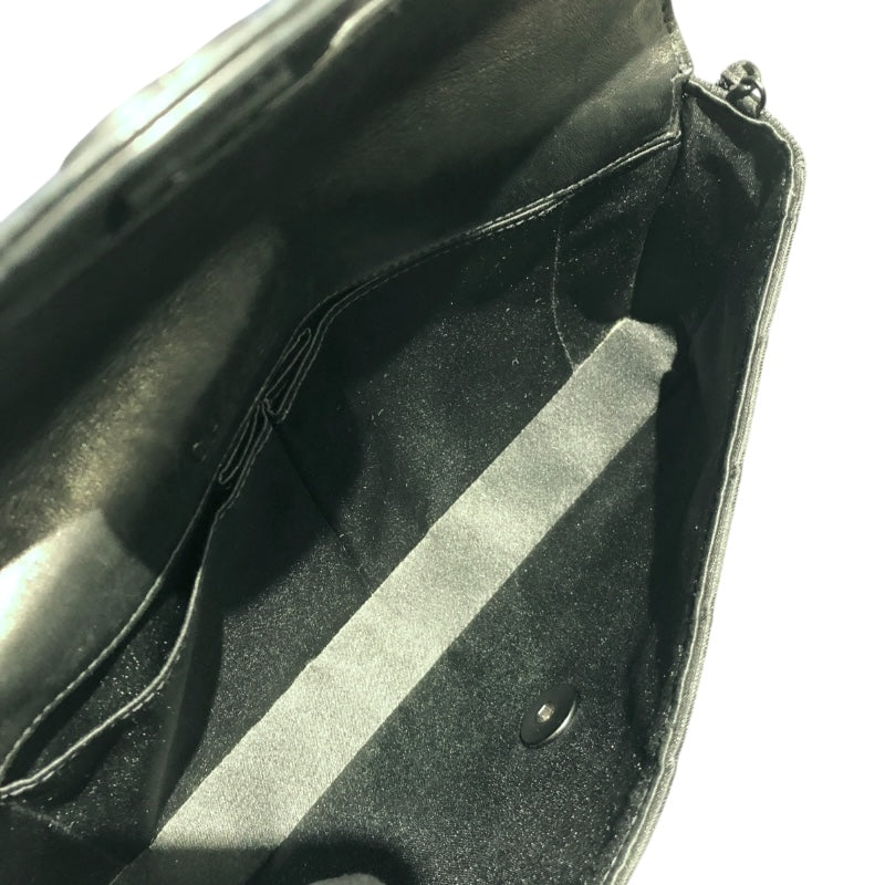 シャネル CHANEL チョコバーショルダー ブラック ナイロンジャガード レディース ショルダーバッグ