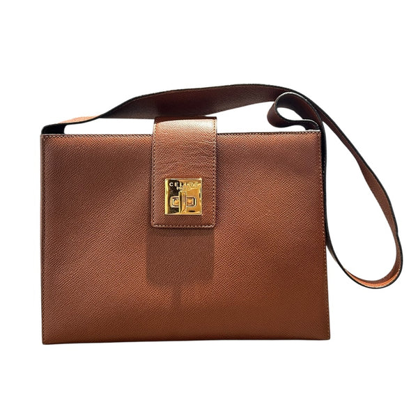 セリーヌ CELINE ショルダーバッグ ブラウン レザー レディース ショルダーバッグ