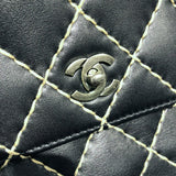 シャネル CHANEL チェーンショルダー ワイルドステッチ ブラック カーフ レディース ショルダーバッグ