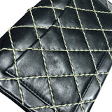 シャネル CHANEL チェーンショルダー ワイルドステッチ ブラック カーフ レディース ショルダーバッグ
