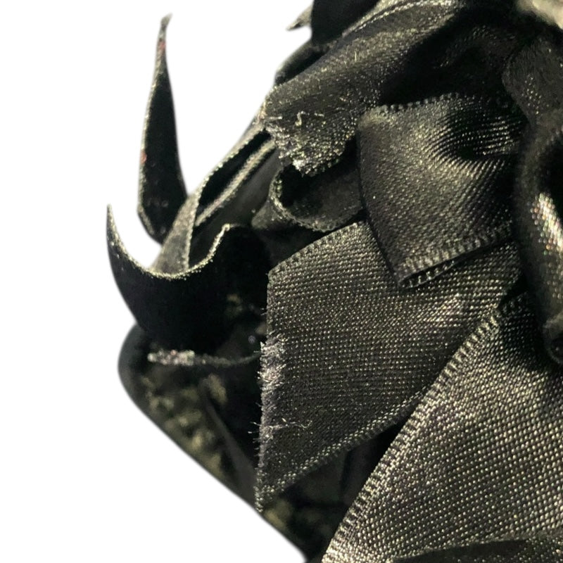 バレンシアガ BALENCIAGA アワーグラス XS 748749 ブラック サテン・レザー レディース ショルダーバッグ