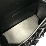 バレンシアガ BALENCIAGA アワーグラス XS 748749 ブラック サテン・レザー レディース ショルダーバッグ
