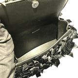 バレンシアガ BALENCIAGA アワーグラス XS 748749 ブラック サテン・レザー レディース ショルダーバッグ
