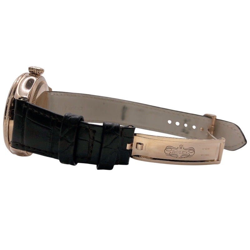 ロレックス ROLEX チェリーニ ムーンフェイズ  50535 18KPG/革 メンズ 腕時計