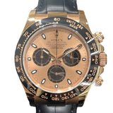 ロレックス ROLEX デイトナ　ピンク/ブラック 116515LN ブラウン K18PG/レザー 自動巻き ユニセックス 腕時計