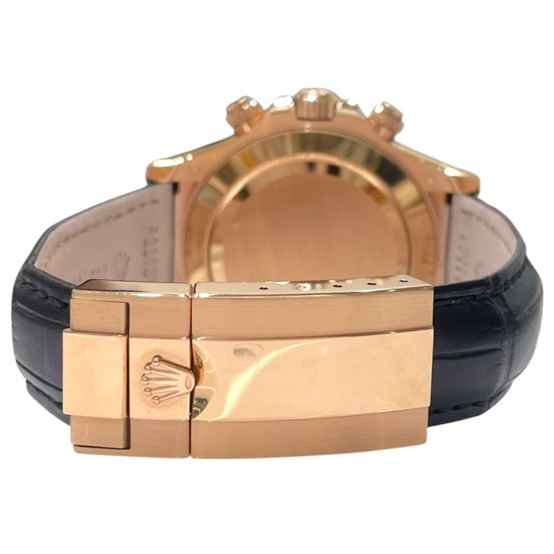 ロレックス ROLEX デイトナ　ピンク/ブラック 116515LN ブラウン K18PG/レザー 自動巻き ユニセックス 腕時計