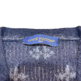 ルイ・ヴィトン LOUIS VUITTON モノグラムニットカーディガン　24SS HQN46W グレー モヘア メンズ カーディガン