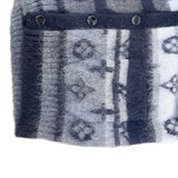 ルイ・ヴィトン LOUIS VUITTON モノグラムニットカーディガン　24SS HQN46W グレー モヘア メンズ カーディガン