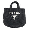 プラダ PRADA スモールクロシェトートバッグ 1BG422 ブラック ビスコース レディース トートバッグ