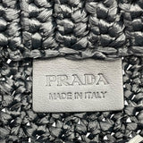プラダ PRADA スモールクロシェトートバッグ 1BG422 ブラック ビスコース レディース トートバッグ
