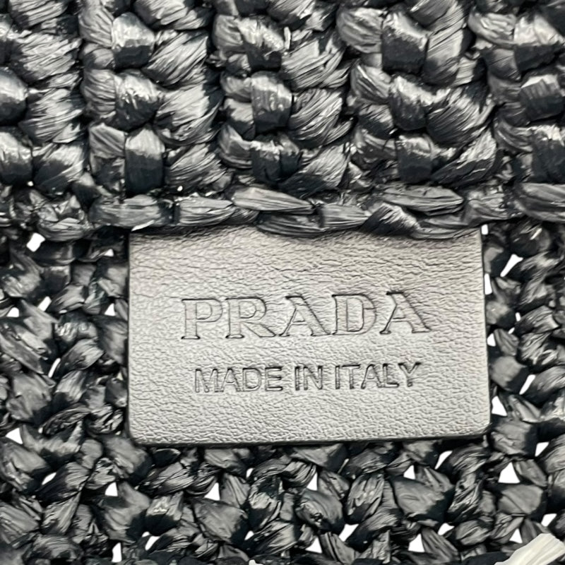 プラダ PRADA スモールクロシェトートバッグ 1BG422 ブラック ビスコース レディース トートバッグ