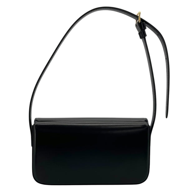 セリーヌ CELINE ショルダーバッグ クロード 1914143 ブラック GD金具 シャイニーカーフ レディース ハンドバッグ