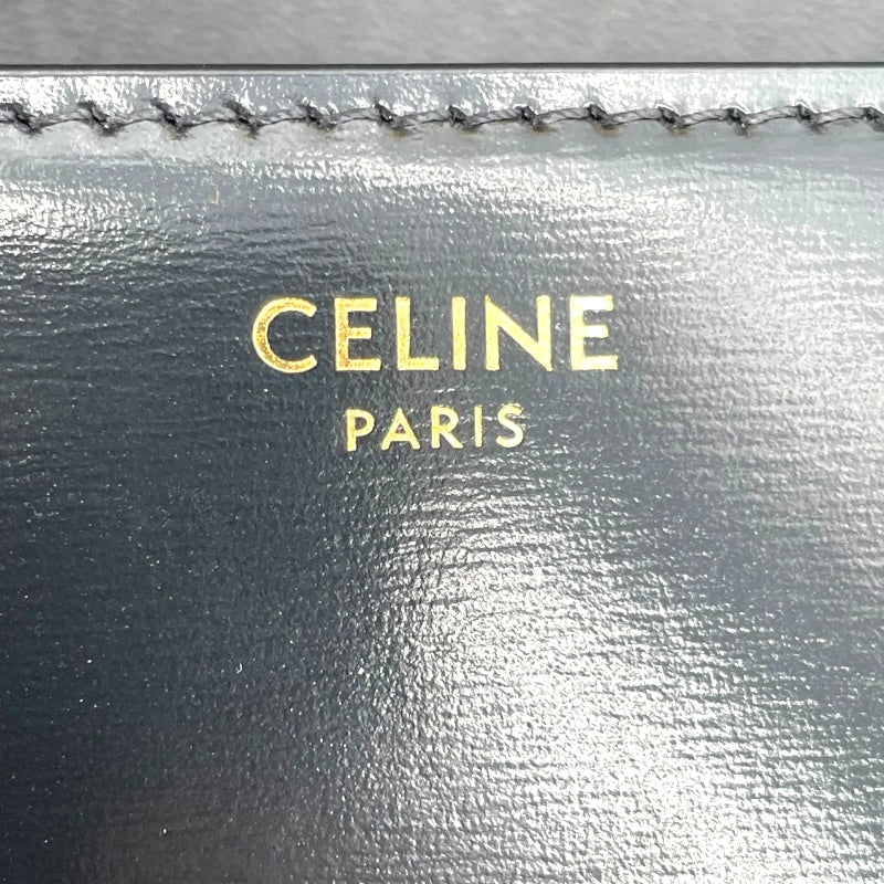 セリーヌ CELINE ショルダーバッグ クロード 1914143 ブラック GD金具 シャイニーカーフ レディース ハンドバッグ